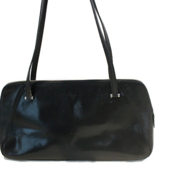 Black Leather Monsac Handbag - Picture 3 of 3